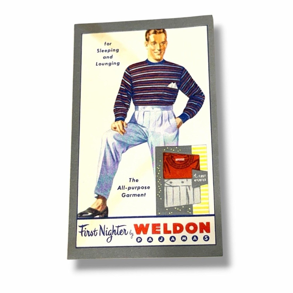 Weldon First Nighter Pajamas 1950s Vintage Advertisement Brochure BX